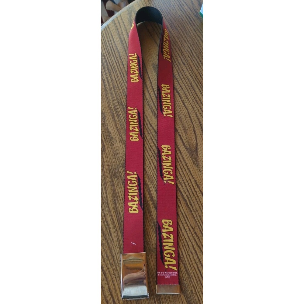 Buckle Down Belt Bazinga! Seat Belt Style Adjustable Big Bang Theory Sheldon